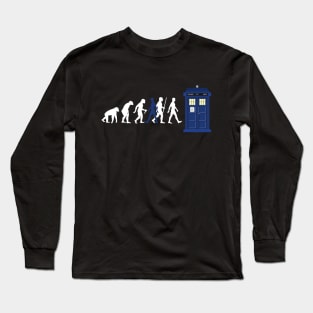 EVOLUTION Of Humans - Blue Police Public Call Box 5 Long Sleeve T-Shirt